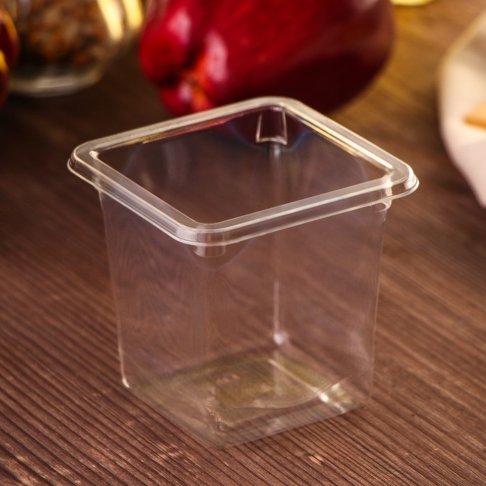 Стакан - креманка одноразовый под запайку «Фреш», 8×7.5 см, 270 мл, пластик, прозрачный - Фото 1