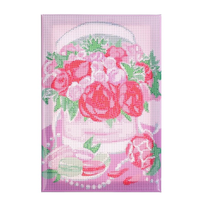 Алмазная мозаика на подрамнике с полным заполнением «Прекрасные цветы», 20 × 30 см - фото 1926375705