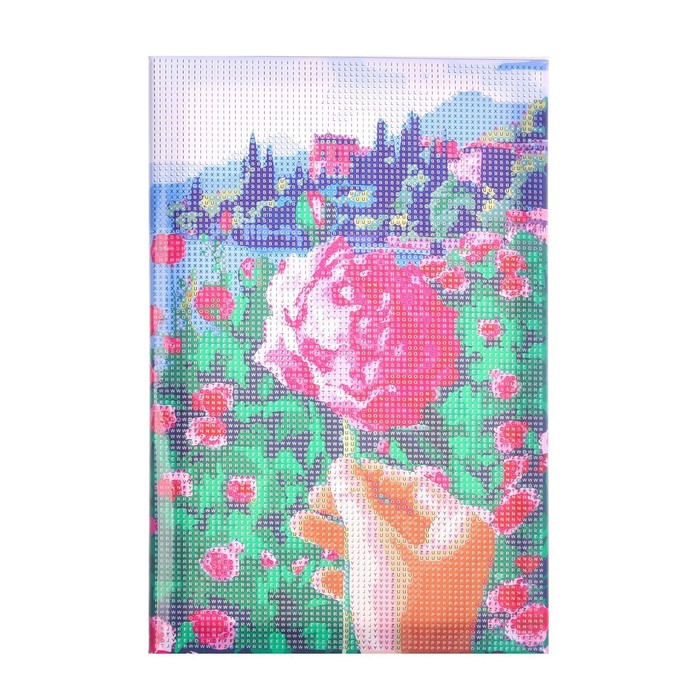 Алмазная мозаика на подрамнике с полным заполнением «Цветок в руке», 20 × 30 см - фото 1886793721