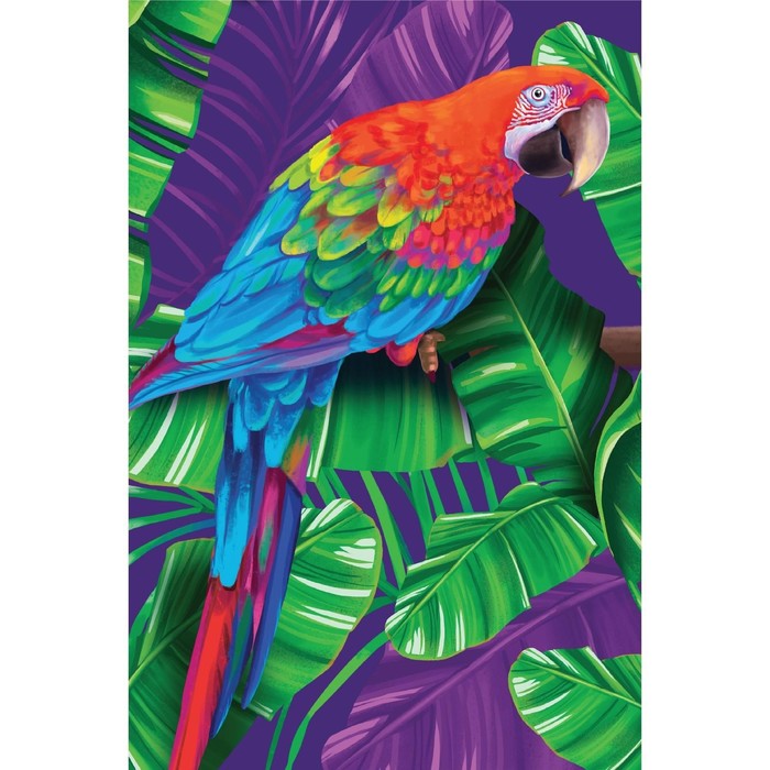 Алмазная мозаика на подрамнике с полным заполнением «Яркий попугай», 20х30 см - Фото 1