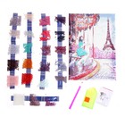 Алмазная мозаика на подрамнике с полным заполнением «Девушка в Париже», 20х30 см - Фото 2