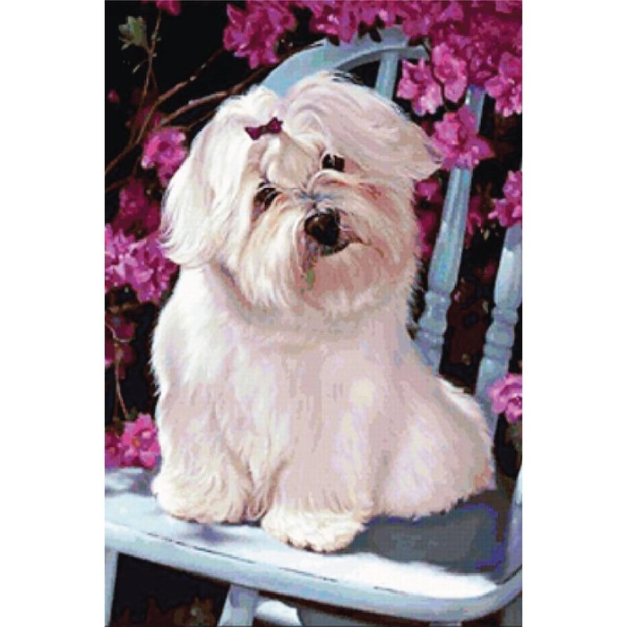 Алмазная мозаика на подрамнике с полным заполнением «Милая собака», 20х30 см - Фото 1