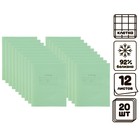 Комплект тетрадей из 20 штук, 12 листов в клетку КПК "Зёленая обложка", блок офсет, белизна 92% - фото 295525711