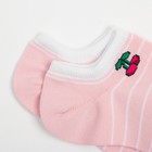 Набор носков (3 пары), цвет светло-розовый, размер 22 (34-36) - Фото 2