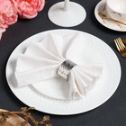 Набор салфеток с декоративными кольцами White pleasure, 40×40 см - 2 шт., 100% хлопок, саржа 190 г/м² - Фото 2