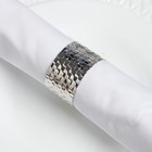 Набор салфеток с декоративными кольцами «Этель» White pleasure, 40×40 см - 2 шт., 100% хлопок, саржа 190 г/м² - Фото 3