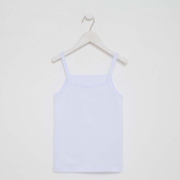Майка на бретельках для девочки, цвет белый, рост 140 см