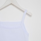 Майка на бретельках для девочки, цвет белый, рост 140 см - фото 34996242