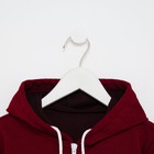 Костюм спортивный детский, цвет бордовый/темно-синий, рост 86 см - фото 49180485