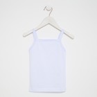 Майка на бретельках для девочки, цвет белый, рост 104 - Фото 3