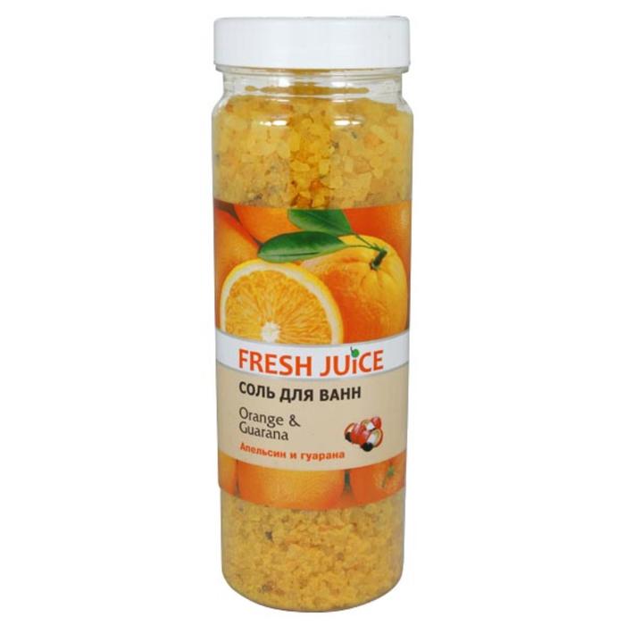Соль для ванн Fresh Juice «Апельсин и гуарана», 700 г - Фото 1
