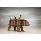 Сборная модель, настольный органайзер «Медведь», коричневый, EWA Design - Фото 4