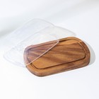 Маслёнка деревянная с крышкой, 17×11×9 см, акация 7774379