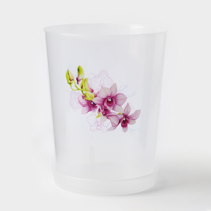 Горшок для орхидей с поддоном, 3.5 л, пластиковый, прозрачный - Фото 1