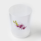 Горшок для орхидей с поддоном, 3.5 л, пластиковый, прозрачный - Фото 3