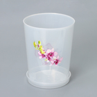 Горшок для орхидей с поддоном, 3,5 л, цвет прозрачный - Фото 5