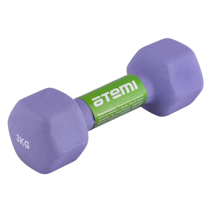 Гантель неопреновая Atemi, AD013, 3 кг - Фото 1