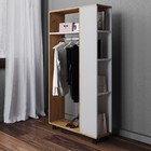 Вешалка напольная «Пассаж», с полками, 800×250×1460 мм, цвет белый/дуб крафт золотой 7702145