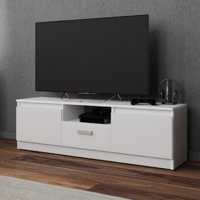 Тумба напольная под ТВ «Клик Мебель. Дели - 1», 1400×420×440 мм, цвет белый