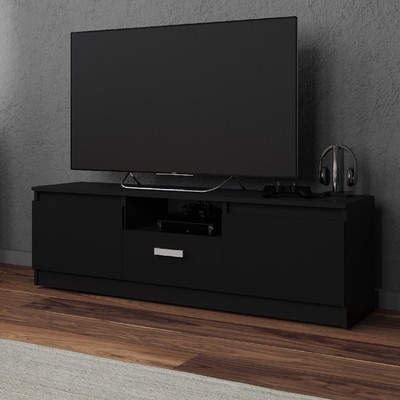 Тумба под ТВ «Клик Мебель. Дели-1», 1400×420×440 мм, цвет чёрный