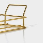 Менажница Magistro «Званый прием», 3 секции, 250 мл, 31×9×6 см, стекло, прозрачная, золотистая - Фото 4