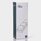 Менажница Magistro «Званый прием», 3 секции, 250 мл, 31×9×6 см, стекло, прозрачная, золотистая - Фото 8