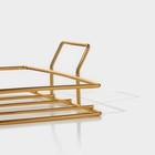 Менажница Magistro «Званый прием», 4 секции, 250 мл, 21.5×19×6 см, стекло, прозрачная, золотистая - Фото 4