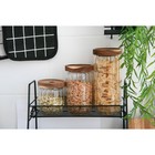 Банка стеклянная для хранения сыпучих продуктов Magistro «Дафна», 1 л, 9×20 см, с деревянной крышкой - Фото 5