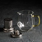 Чайник стеклянный заварочный Magistro «Льдинка», 300 мл, с металлическим ситом - фото 4348367
