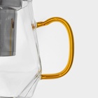 Заварочный чайник Magistro «Льдинка», 300 мл, металлическое сито, стекло - Фото 3