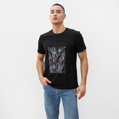 Футболка мужская с принтом MINAKU, размер 50, чёрная