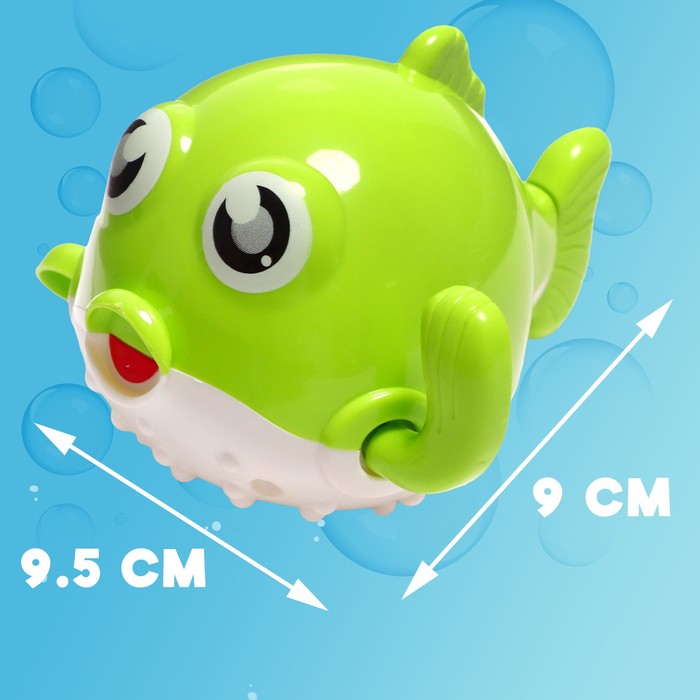 Игрушка заводная «Рыбка фугу», водоплавающая, цвета МИКС - фото 1891238216