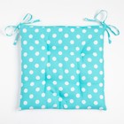 Подушка на стул «Доляна. Мятная карамель», 42×42×7 см, голубая - Фото 2