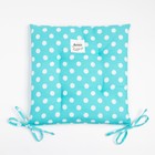 Подушка на стул «Доляна. Мятная карамель», 42×42×7 см, голубая - Фото 4