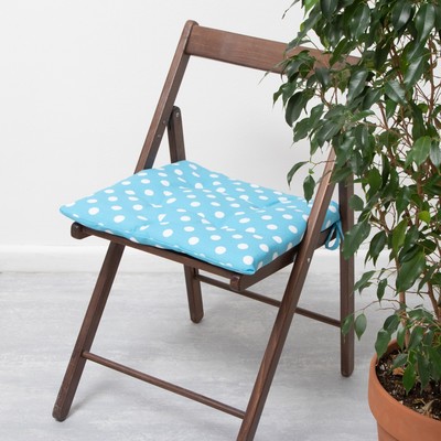 Сидушка на стул «Доляна. Лесная голубика» (вид 2), 42×42×7 см, 100% хлопок, 165 г/м²