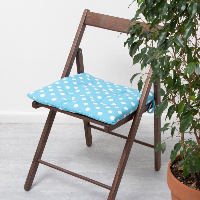 Сидушка на стул «Доляна. Лесная голубика» (вид 2), 42×42×7 см, 100% хлопок, 165 г/м² - Фото 1