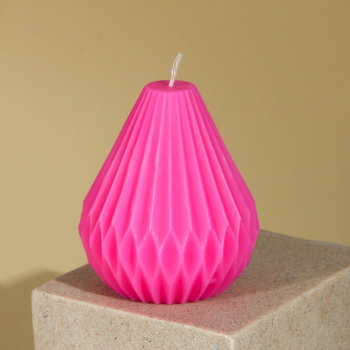 Свеча формовая "Оригами", розовая - фото 1907400485