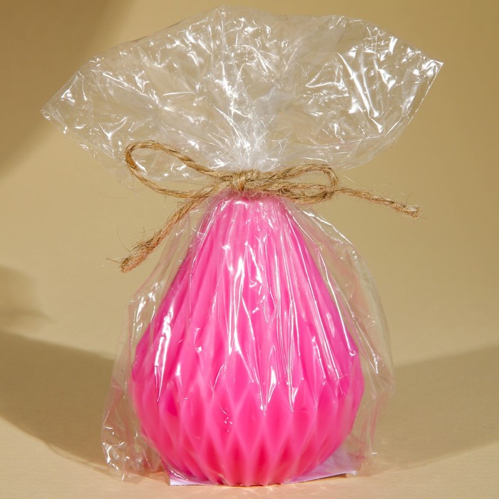 Свеча формовая "Оригами", розовая - фото 1907400486