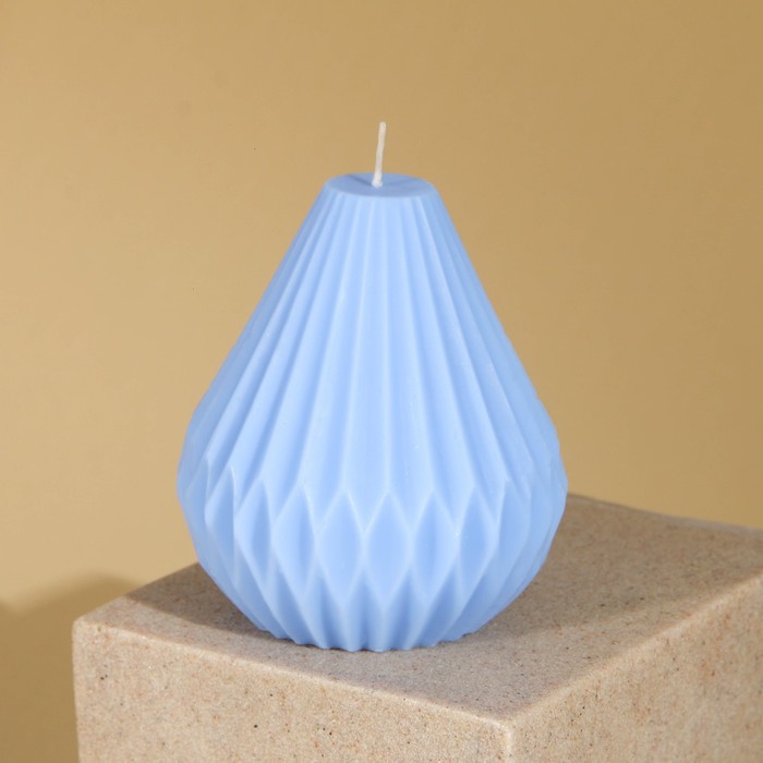Свеча формовая "Оригами", голубая - фото 1907400487