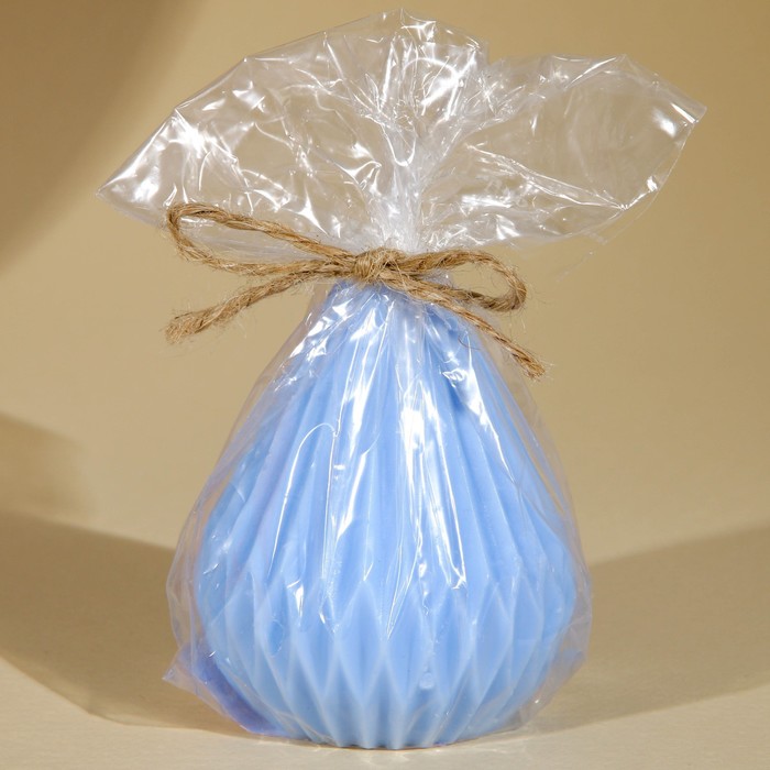 Свеча формовая "Оригами", голубая - фото 1907400488