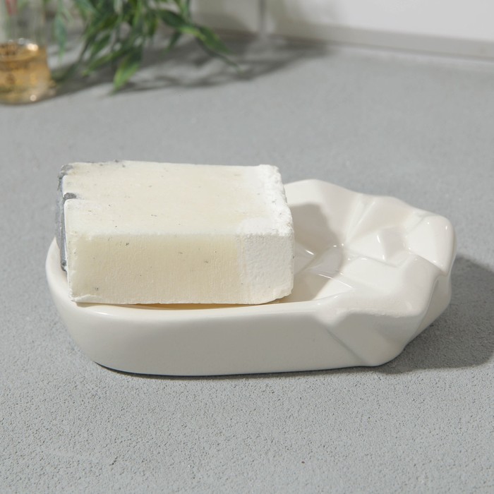 Мыльница «Белая», 12×8.5 см - Фото 1
