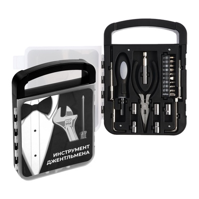 Набор инструментов ТУНДРА, подарочный пластиковый кейс, 22 предмета