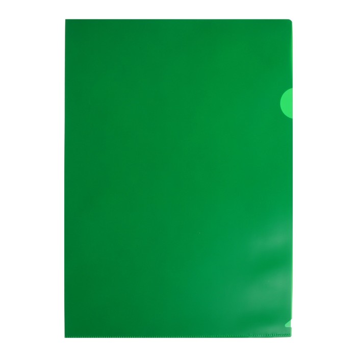 Папка-уголок, А4, 180 мкм, Calligrata, непрозрачная, зелёная