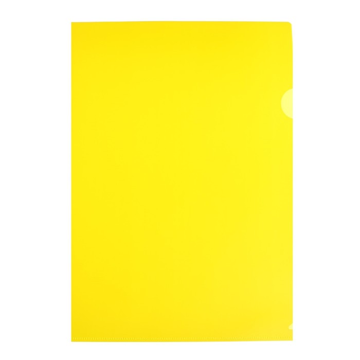 Папка-уголок, А4, 180 мкм, Calligrata, непрозрачная, жёлтая - Фото 1
