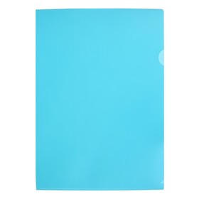 Папка-уголок, А4, 180 мкм, Calligrata, прозрачная, пастельная, голубая (комплект 20 шт)