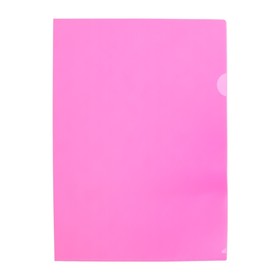 Папка-уголок, А4, 180 мкм, Calligrata, прозрачная, пастельная, розовая (комплект 20 шт)