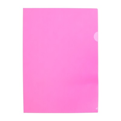 Папка-уголок, А4, 180 мкм, Calligrata, прозрачная, пастельная, розовая