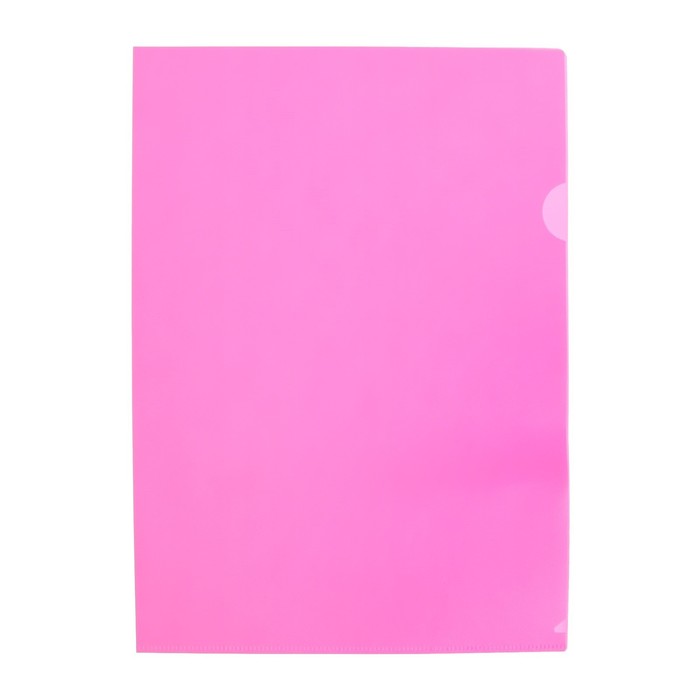 Папка-уголок, А4, 180 мкм, Calligrata, прозрачная, пастельная, розовая - Фото 1