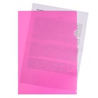 Папка-уголок, А4, 180 мкм, Calligrata, прозрачная, пастельная, розовая - Фото 2