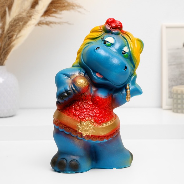 Копилка "Бегемотик Поп-звезда" 29х16х14см - Фото 1